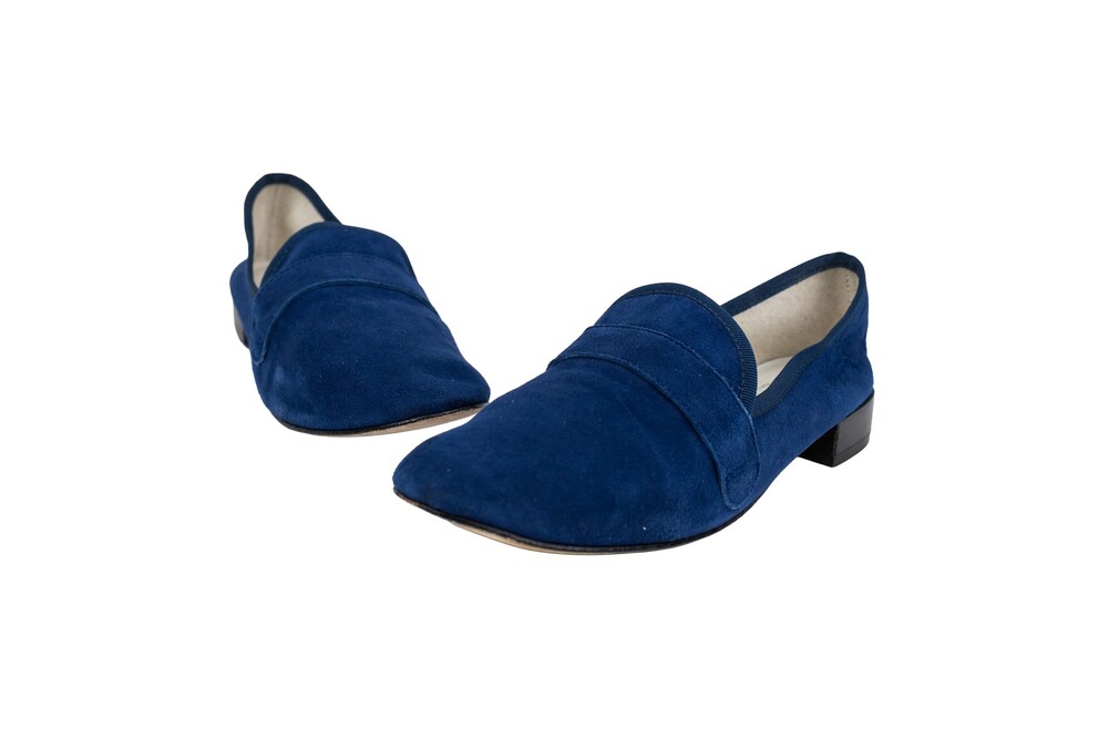 Repetto Blue Suede Leather Loafer Size 39